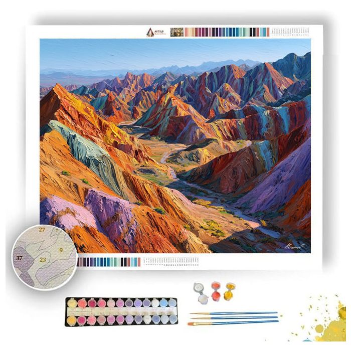 RED CLIFFS OF DANXIA LAND - Paint by Numbers Full Kit