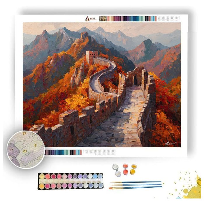 WINDING PATH OF THE DRAGON WALL - Paint by Numbers Full Kit