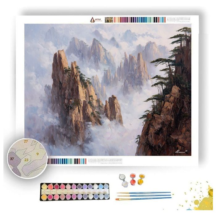 MIST OF HUANGSHAN PEAKS - Paint by Numbers Full Kit
