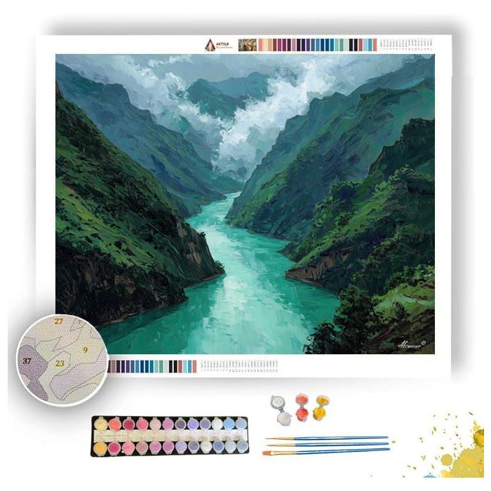 JADE RIVER THROUGH YUNNAN - Paint by Numbers Full Kit