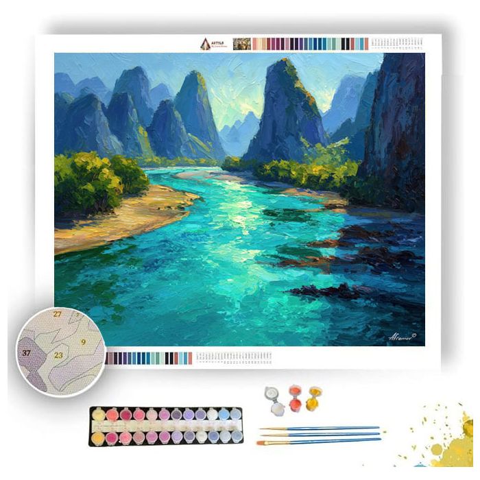 RAINBOW LI RIVER BEND - Paint by Numbers Full Kit