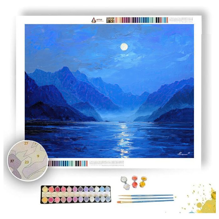 MOONLIGHT OVER THE YANGTZE - Paint by Numbers Full Kit