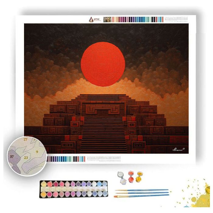 AZTEC BLOOD MOON - Paint by Numbers Full Kit