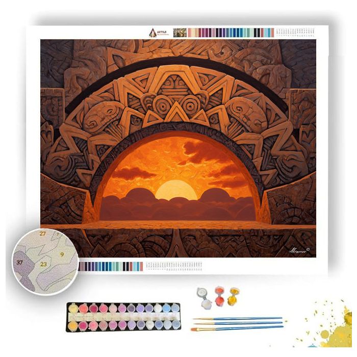 AZTEC SUNRISE RIDGE - Paint by Numbers Full Kit