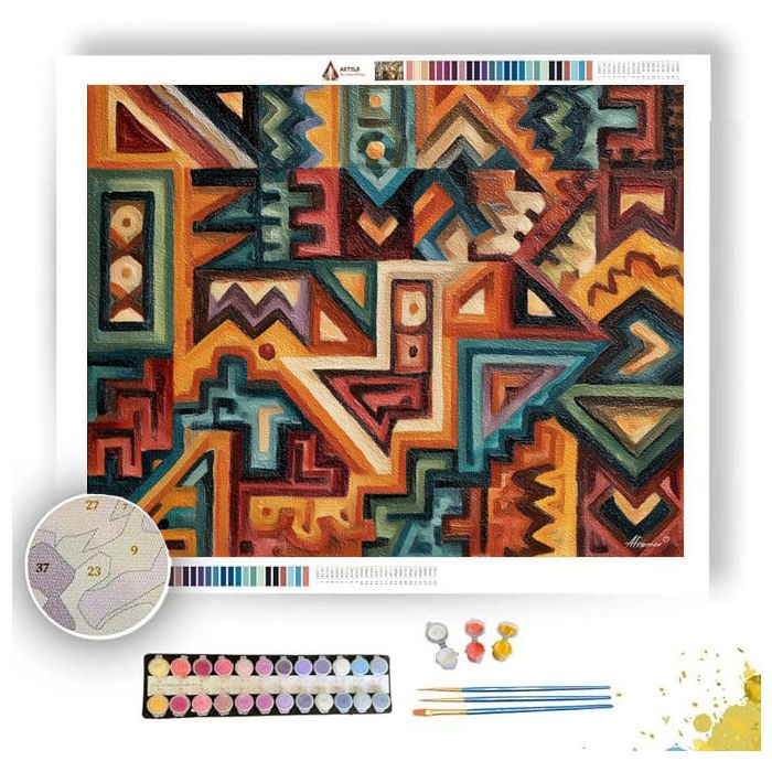 TRIBAL WIND PATTERNS - Paint by Numbers Full Kit