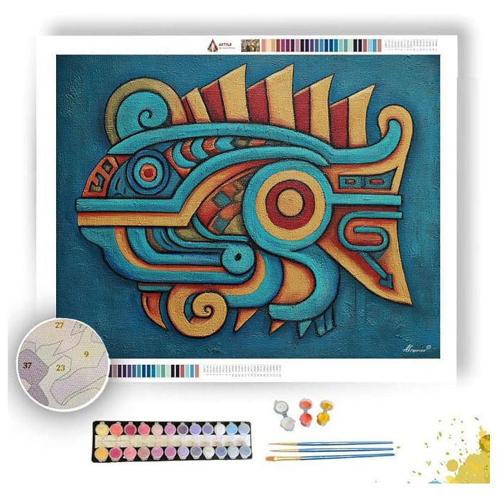 AZTEC WATER SPIRIT - Paint by Numbers Full Kit