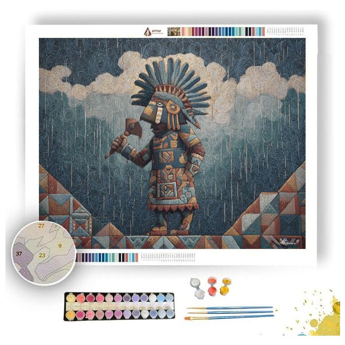 AZTEC RAIN CALLER - Paint by Numbers Full Kit