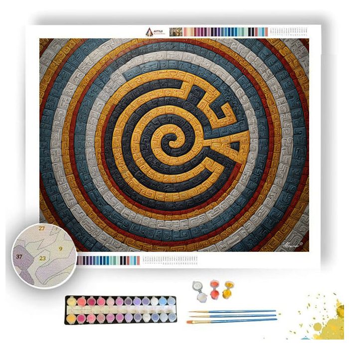 SERPENT SUN MAZE - Paint by Numbers Full Kit