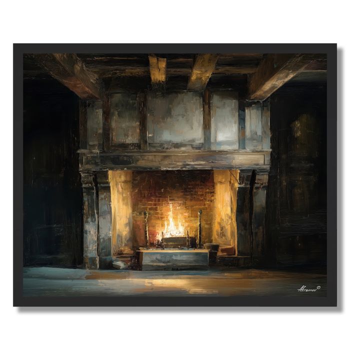 BAROQUE FIREPLACE WARMTH - FRAMED