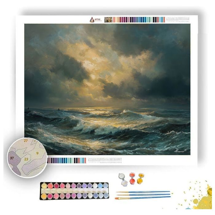 BAROQUE SEASCAPE STORM - Paint by Numbers Full Kit
