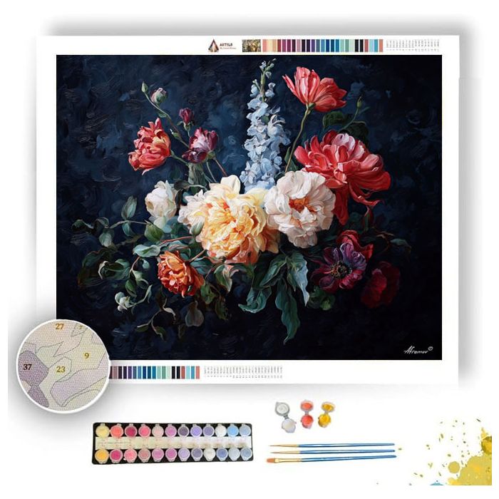 BAROQUE FLORAL CASCADE - Paint by Numbers Full Kit