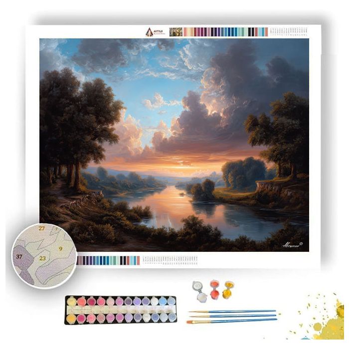 BAROQUE RIVER GLOW - Paint by Numbers Full Kit