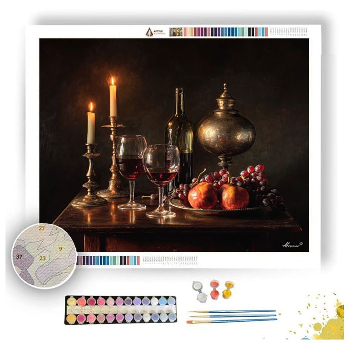 BAROQUE WINE TABLE - Paint by Numbers Full Kit