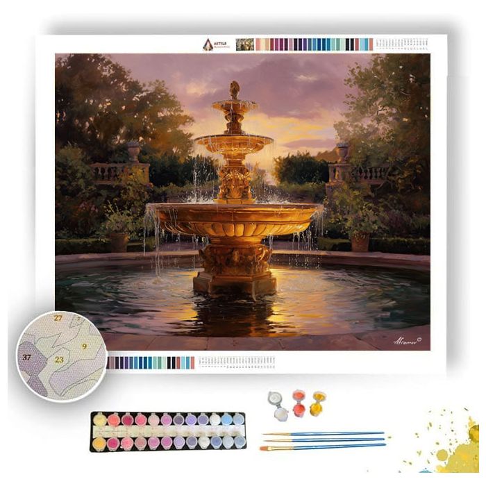 THE GOLDEN FOUNTAIN - Paint by Numbers Full Kit