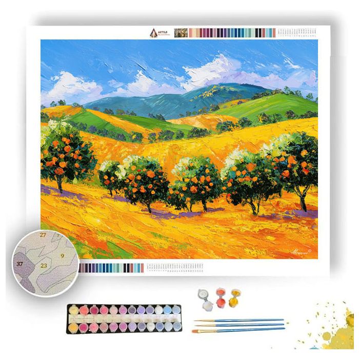 CITRUS ORCHARD HILLS - Paint by Numbers Full Kit