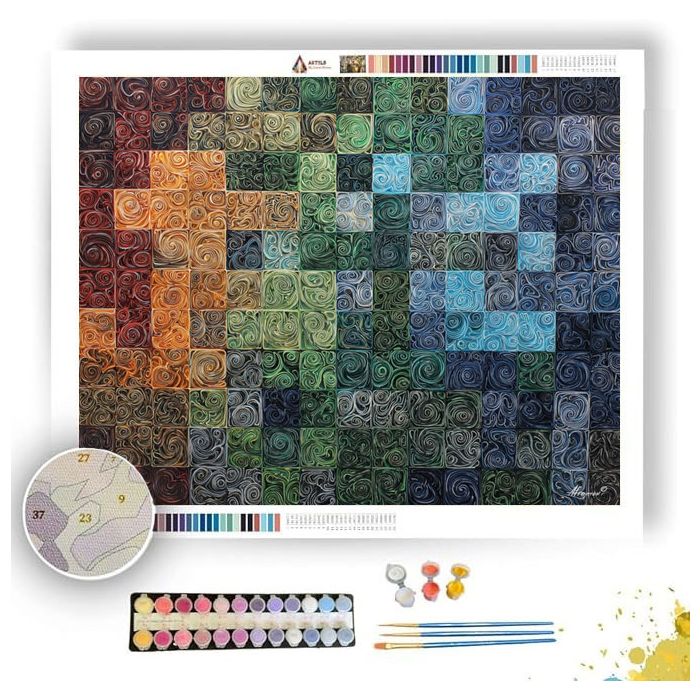 INFINITE SWIRL GRID - Paint by Numbers Full Kit