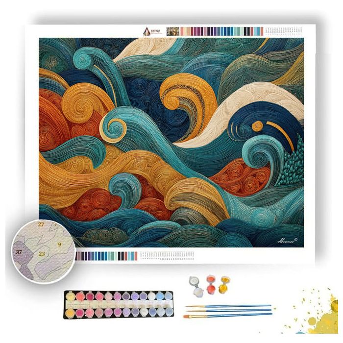 ZEN WAVE CASCADE - Paint by Numbers Full Kit