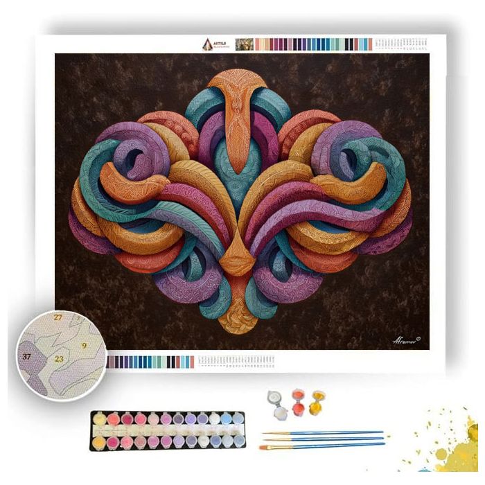 ABSTRACT ZEN CREST - Paint by Numbers Full Kit
