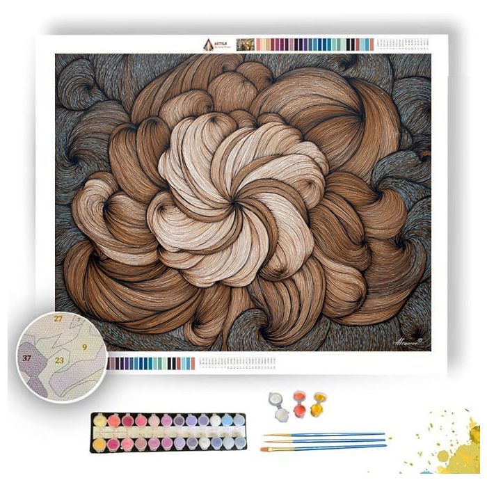 ZEN SWIRL BLOSSOM - Paint by Numbers Full Kit
