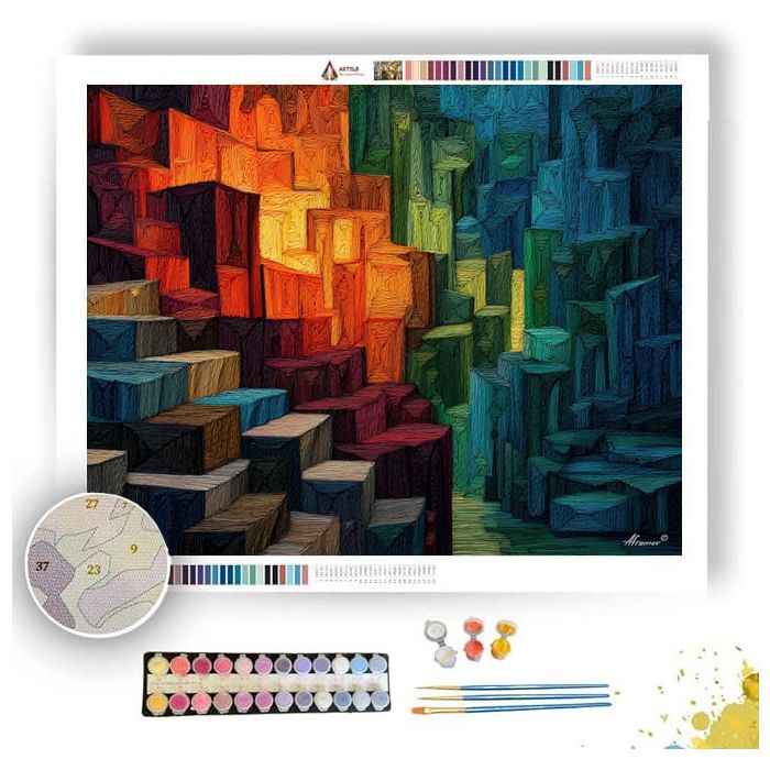 TANGLE SHADOW CLIFF - Paint by Numbers Full Kit