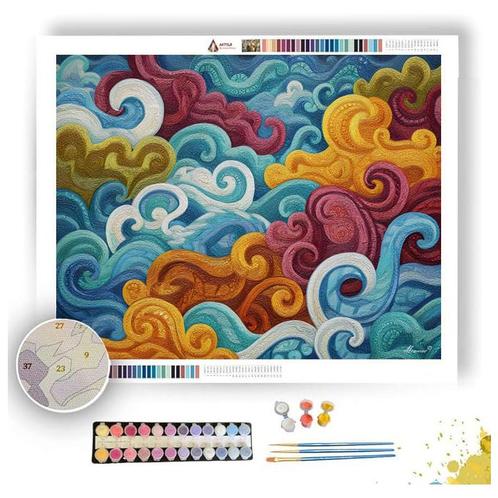 TANGLE SKY RIBBONS - Paint by Numbers Full Kit