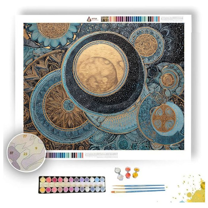 TANGLE MOON ORBIT - Paint by Numbers Full Kit