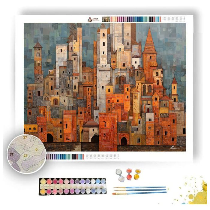 TANGLE CASTLE WALL - Paint by Numbers Full Kit
