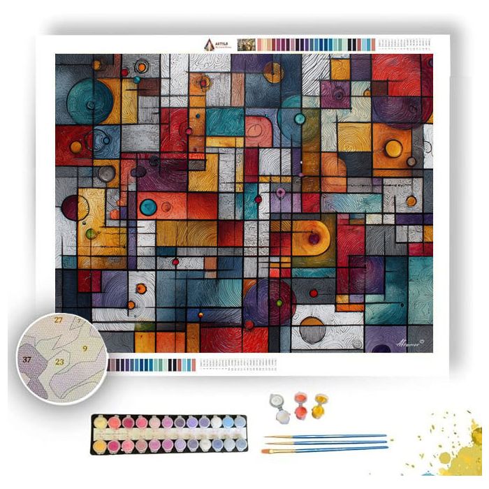 TANGLE ARCHITECT GRID - Paint by Numbers Full Kit