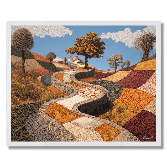 WOVEN TANGLE PATH - FRAMED