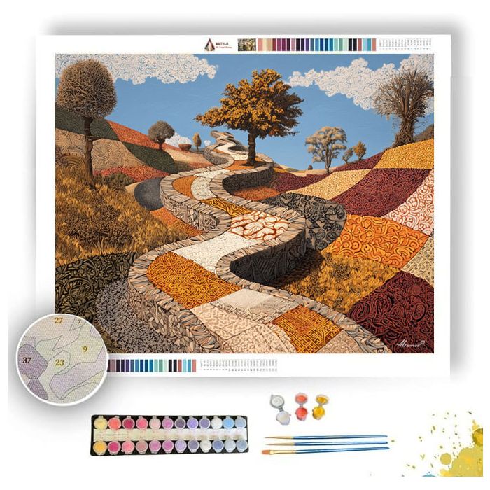 WOVEN TANGLE PATH - Paint by Numbers Full Kit
