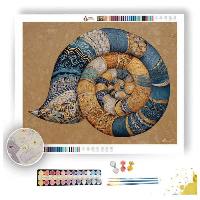 TANGLE SHELL FORM - Paint by Numbers Full Kit