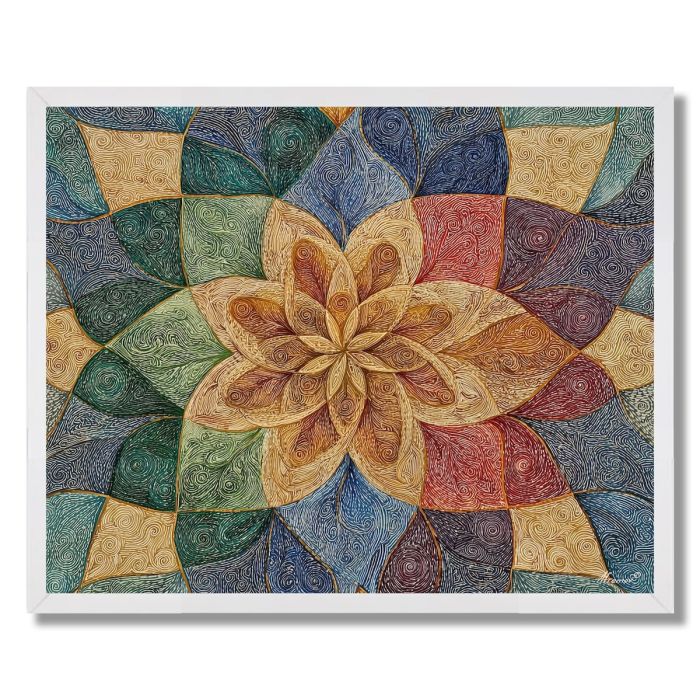 ZEN FLORAL SPIRAL - FRAMED