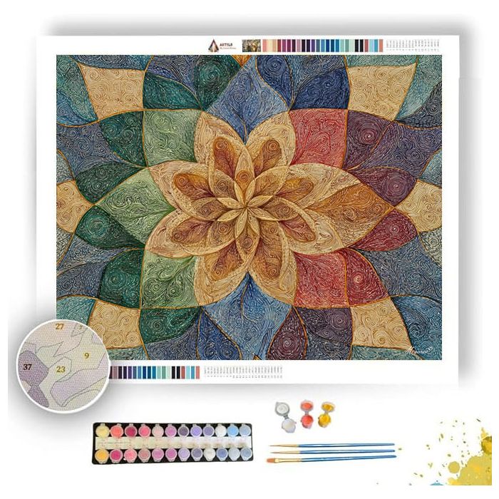 ZEN FLORAL SPIRAL - Paint by Numbers Full Kit