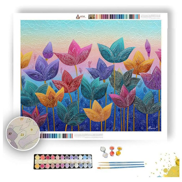 ZEN LOTUS FIELD - Paint by Numbers Full Kit
