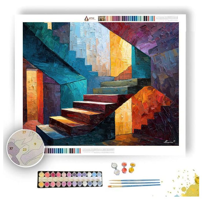 UNFOLDING STAIR PRISM - Paint by Numbers Full Kit