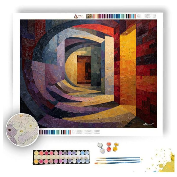 SPIRAL ROOM DIVERGENCE - Paint by Numbers Full Kit