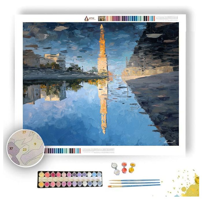 SPLIT TOWER REFLECTION - Paint by Numbers Full Kit