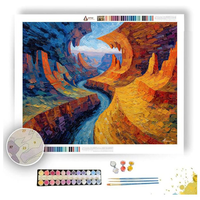 LOOPED CANYON SPLIT - Paint by Numbers Full Kit
