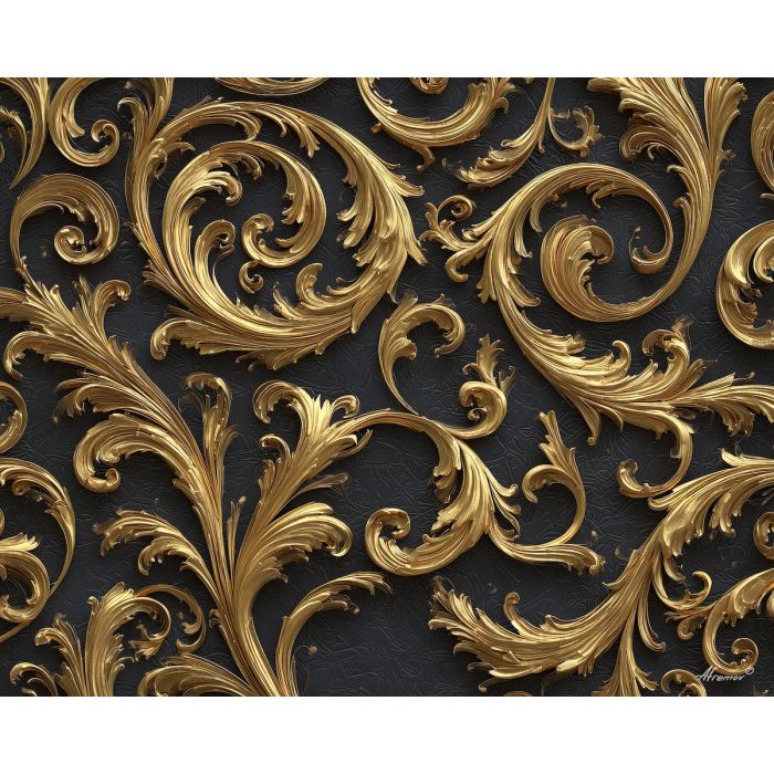 scrollwork, curling, into, elaborate, golden, tracery, rococo style, pastel tones, ornate decoration, gilded curves, floral motifs, 18th century aesthetic, elegant detailing, asymmetry, soft lighting, decorative art