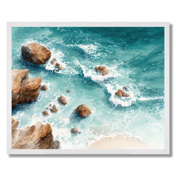 WATERCOLOR COASTAL BREEZE - FRAMED