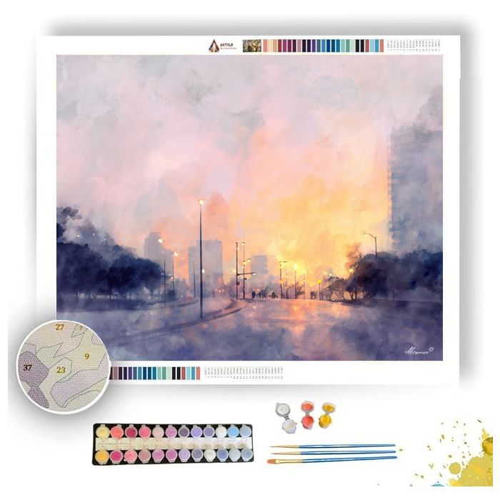 DREAMLIKE BOULEVARD - Paint by Numbers Full Kit