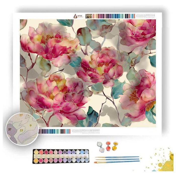 MORNING PEONY - Paint by Numbers Full Kit