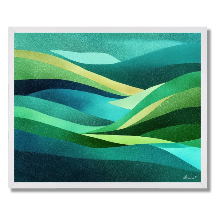 EMERALD LAYERS - FRAMED