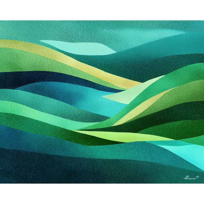 an, arrangement, of, emerald, layers, expressed, through, tonal, soft washes, pastel hues, natural flow, gentle gradients, atmospheric depth, textural blending, organic motion, diffused light, fine pigments, layered tones