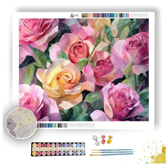 LUSH ROSE - Paint by Numbers Full Kit