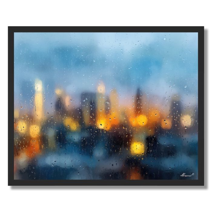 RAINY SKYLINE - FRAMED