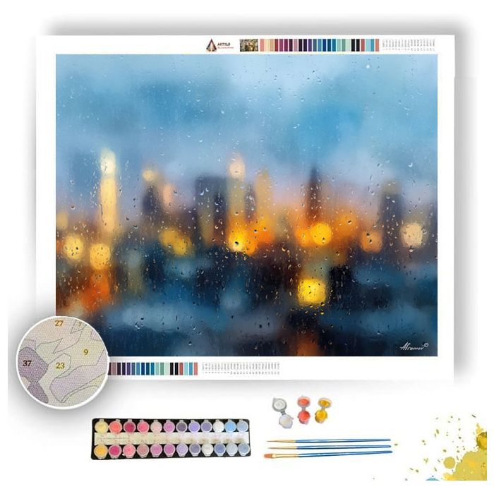 RAINY SKYLINE - Paint by Numbers Full Kit
