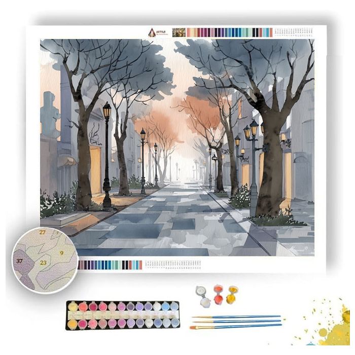 SERENE BOULEVARD - Paint by Numbers Full Kit