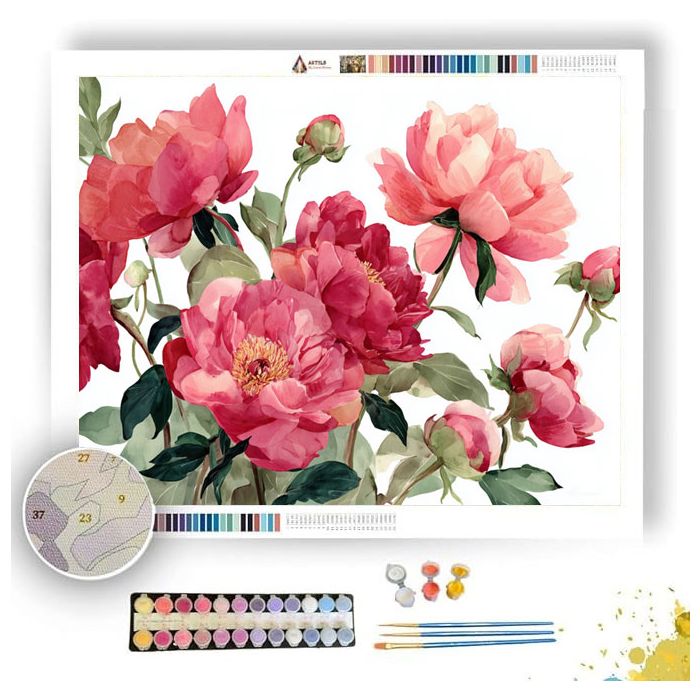 FRAGRANT PEONY - Paint by Numbers Full Kit