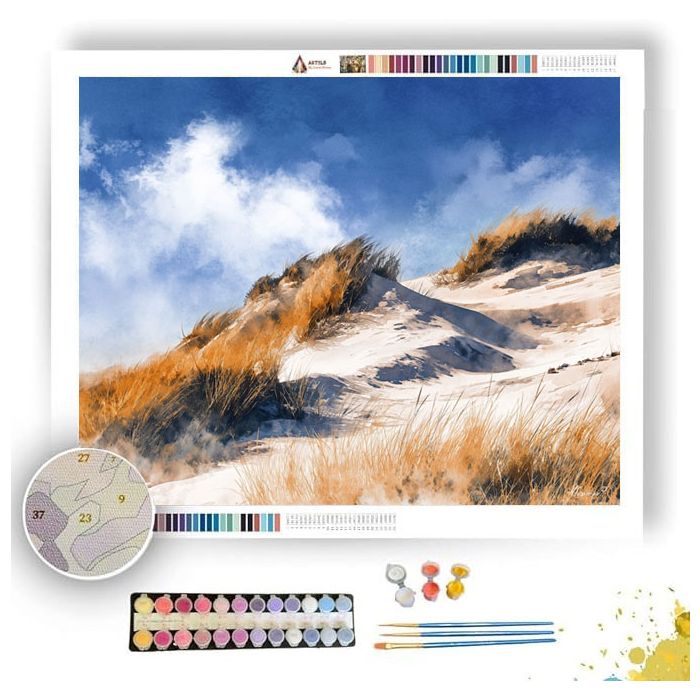 WATERCOLOR WINDSWEPT DUNES - Paint by Numbers Full Kit